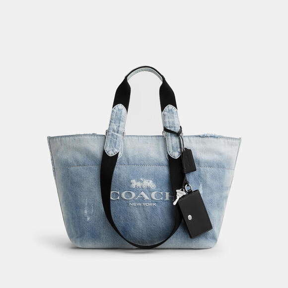 Coach Other - Coach Outlet Men's Small Tour Tote Bag In Loved Denim With Charms